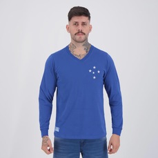 Camisa Cruzeiro Retrô 1976 Manga Longa Masculina