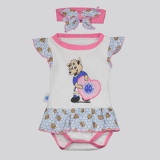 Kit Cruzeiro Body e Tiara Mascote Infantil