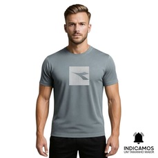 Camiseta Diadora Big Logo Geométrico Masculina