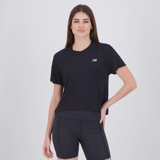 Camiseta Cropped New Balance Drapey Feminino