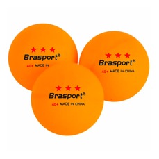 Bolas de Tênis de Mesa Gold Sports Brasport alta Rebote – ABS Premium 40+ 3 Estrelas