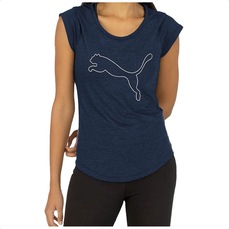 Camiseta Puma Performance Heather Cat Tee Feminina