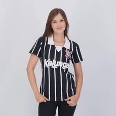 Camisa Polo Corinthians Kalunga Retrô Feminina