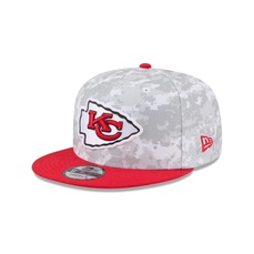 Boné New Era 9Fifty Kansas City Chiefs NFL Salute Service 2025 Masculino