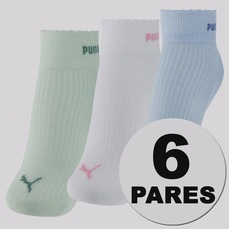 Kit 6 Pares de Meias Puma Cano Médio Feminina