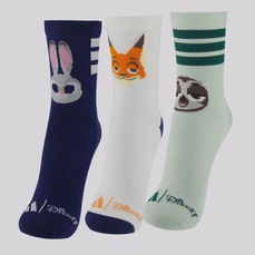Kit  3 Pares de Meia Adidas LK DY ZOO Infantil
