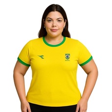 Camiseta Diadora Brasil Small Logo Plus Size Feminina
