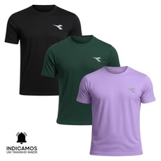 Kit 3 Camisetas Diadora Small Logo Masculina