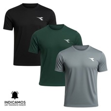 Kit 3 Camisetas Diadora Small Logo Masculina