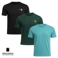 Kit 3 Camisetas Diadora Small Logo Masculina
