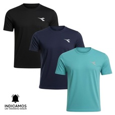 Kit 3 Camisetas Diadora Small Logo Masculina