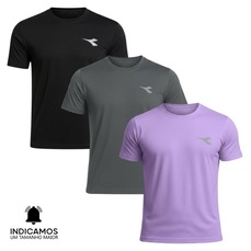 Kit 3 Camisetas Diadora Small Logo Masculina