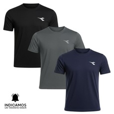 Kit 3 Camisetas Diadora Small Logo Masculina