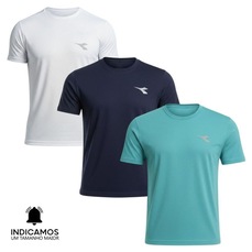 Kit 3 Camisetas Diadora Small Logo Masculina