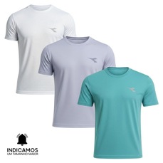 Kit 3 Camisetas Diadora Small Logo Masculina