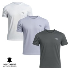 Kit 3 Camisetas Diadora Small Logo Masculina
