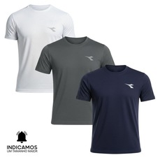 Kit 3 Camisetas Diadora Small Logo Masculina
