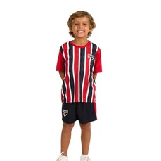 Kit Uniforme do São Paulo Jogo Braziline Mini Craque Infantil