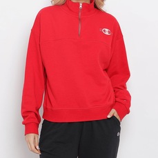 Blusão de Moletom Ziper 1/4 Champion Campus French Terry Feminino