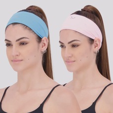 Kit 2 Heandbands Snugg Running Poliamida Unissex