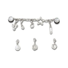 Jibbitz Crocs Punk e Prateado Removível