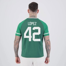 Camisa Palmeiras Verdão Escudo Verde 42 Flaco López Massculina
