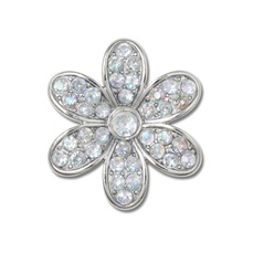 Jibbitz Crocs Margarida Prata com Pedrinhas