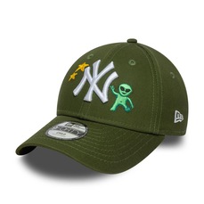 Boné New Era 9Forty New York Yankees MLB Verde Logo Infantil