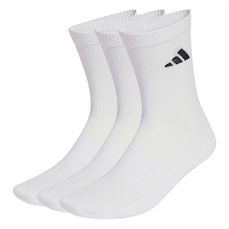 Meia Cano Alto adidas Unissex Cushioned Crew 3 Pares Unissex