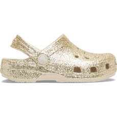 Sandália Crocs Classic Chunky Glitter Clog T  Sandstone - Infantil