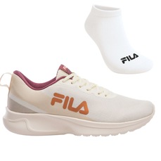 Kit Tênis Feminino Fila Vector + 1 Par de Meia