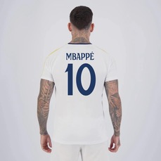 Camisa Real Madrid Branca 10 Mbappé Masculina