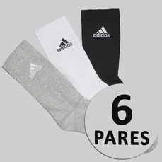 Kit Meia adidas Logo Cano Alto 6 Pares