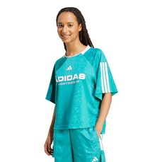 Camiseta adidas Jacquard Tiro x Common Goal Feminina