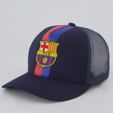 Boné Aba Curva Do Barcelona Trucker Silk Bordado Unissex
