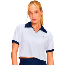Camiseta Cropped Alto Giro Piquet Feminino
