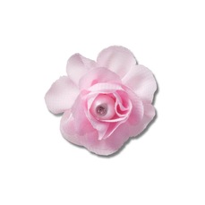Jibbitz™ Flor de Tecido Rosa com Pérola