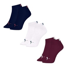 Meia Cano Curto Puma Logo - 3 pares - Masculina
