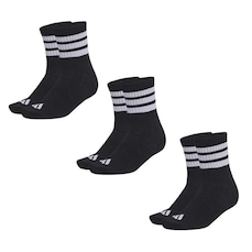 Meias Cano Médio adidas 3 Stripes Essentials - 3 pares - Unissex