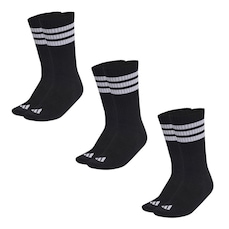 Kit 3 Pares De Meias adidas Cano Médio 3 Stripes Essentials Unissex