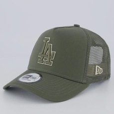 Boné Aba Curva New Era MLB Los Angeles Dodgers Outline Trucker 940 Unissex