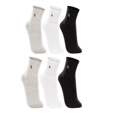 Meia Cano Médio Lupo 6 Pares Unissex