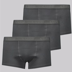 Kit de 3 Cuecas Lupo Algodão Com Elastano Masculino