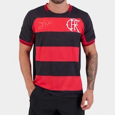 Camisa Do Flamengo Zico Bench Raglan Masculina