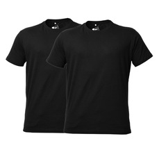 Kit 2 Camisetas Casuais Algodão Bordado Preto Dx Essentials - Masculino