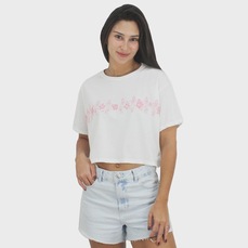 Camiseta Cropped Rip Curl Hula Bone Feminino
