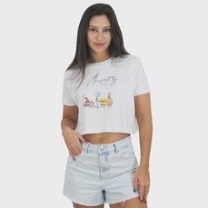 Camiseta Cropped Lost x Bob Esponja Fun Feminino