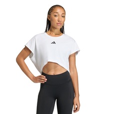 Camiseta Regata adidas Cortada Boxy Power Workout Três Listras Feminina