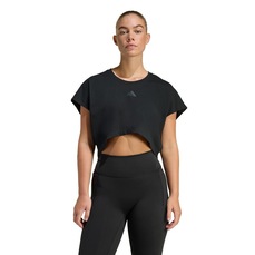 Camiseta Regata adidas Cortada Boxy Power Workout Três Listras Feminina