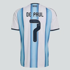 Camisa Argentina Home 26/27 7 R. De Paul Adidas Masculina